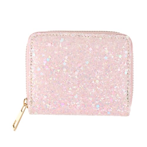 PACKOVE Glänzende Geldbörse Fashion Sequins Kurze GeldböRse Mini Damen Mit ReißVerschluss FüR MüNzen SchlüSsel Und Wechselgeld