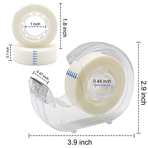 Image of OWLKELA 6 Pack 3 /4 inch x 28 Yds Invisible Tapes and Refillable Dispensers, Matte Finish Magic Tape with Dispenser for Home and School