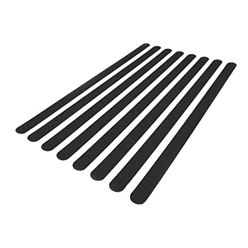AnTina TAPES Anti-Rutsch-Streifen für Treppen und Stufen selbstklebende Aufkleber Alternative zum Treppenteppich 30x640 mm 8 Stück (Schwarz)