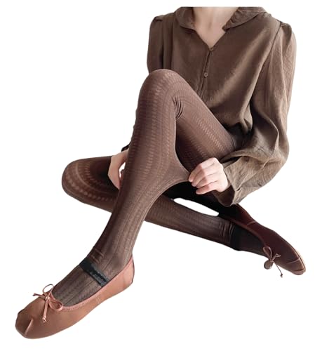 Image of Mrotrida Women's Heart Pattern Tights Elastic Jacquard Love Heart Pantyhose Stockings