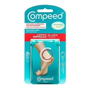 Compeed® – Bubbelpleisters – middelgroot – 5 hydrocolloïde pleisters – snelle genezing versnelt de genezing…