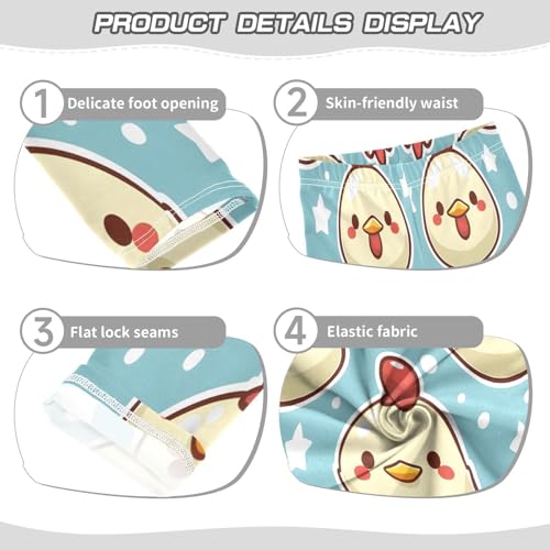 Bolaz Toddler Girls Leggings Printed Yoga Pants Leggings Cute Chicken Face for Kids3