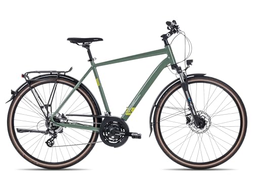 2R Manufaktur TRX24 | Trekkingbike | 28 Zoll Herrenfahrrad | 24-Gang Schaltung | hydraulische Scheibenbremse | inkl. Straßenausstattung, Farbe:Irish Khaki, Rahmengröße:62 cm, Laufradgröße:28 Zoll