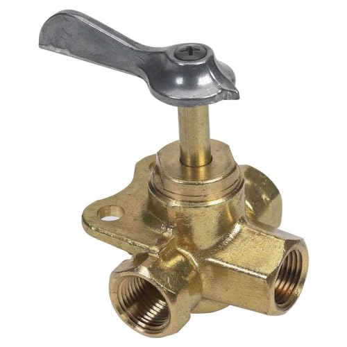 Valve à trois voies Moeller pour réservoir de carburant en laiton 3/8 pouce
