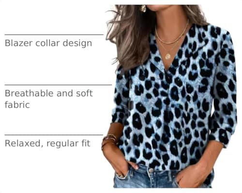 Image of WIHOLL 3 /4 Length Sleeve Womens Tops Dressy Casual Blouses Summer Spring Trendy Business Outfits Fashion Clothing