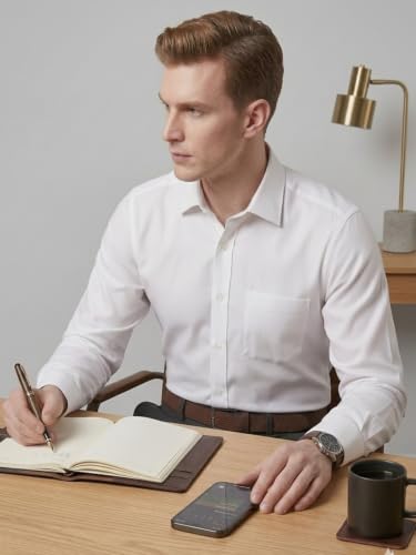 Image of Appel Touch Men's Cotton Blend Formal Shirt Full Sleeves