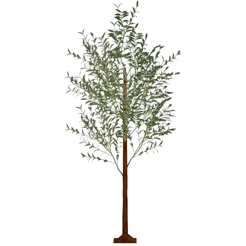 VA-Cerulean Arbre de Noël artificiel LED en forme d'olivier avec 180 lumières LED pour intérieur et extérieur, arbre de Noël pour mariage et fête, blanc froid