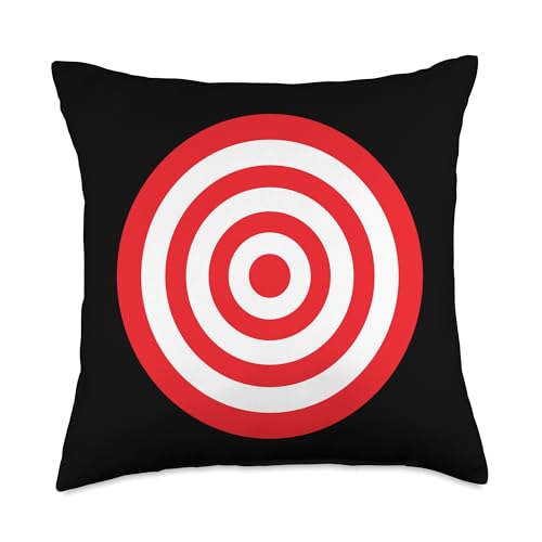 Bullseye Red & White Throw Pillow