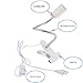 360 Degrees Flexible Desk Lamp Holder E27 Base Light Socket Gooseneck Clip-On Cable with On Off Switch Plugs for Night Light Bulb Grow Lights