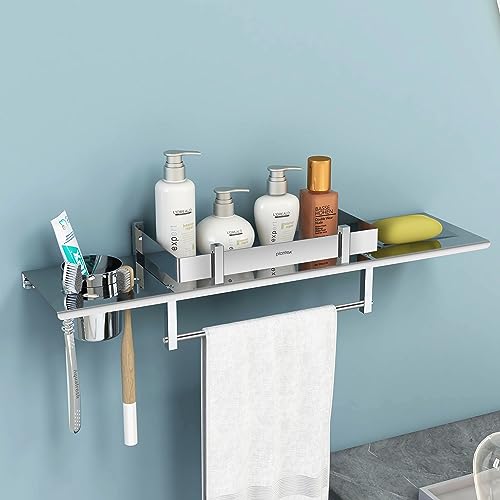 Plantex Stainless Steel Bathroom Shelf/4in1 Multipurpose Shelf for Bathroom/Towel Hanger/Tumbler Holder/Soap Dish (18×5 Inches -Chrome Finish- Pack of 2) Plantex Stainless Steel Bathroom Shelf/4in1 Multipurpose Shelf for Bathroom/Towel Hanger/Tumbler Holder/Soap Dish (18×5 Inches -Chrome Finish- Pack of 2)