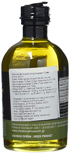 Natural History Museum of Meteora & Mushroοm Museum Extra Natives Olivenöl mit schwarzem Trüffel Aroma, 250 ml