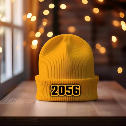 Bonnet 2056 Year Cuffed Beanie Gold : bonnet d'hiver chaud et tendance - 2