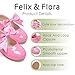 Felix & Flora Toddler Girls Hot Pink Dress Shoes Size 9 Flower Girl Mary Jane Ballet Flats for Wedding Party