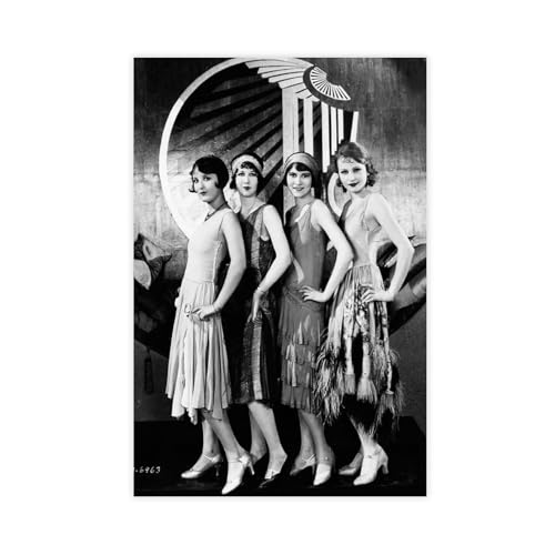 Poster Flapper Girls 1920 décoration murale vintage Années Folles pour chambre chic 30x45 cm