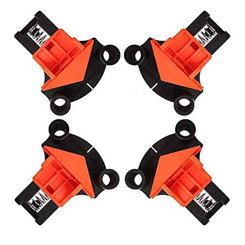 Pince à Angle Droit, 4 Pcs Pinces à Angle Droit pour Le Travail du Bois, Presses d'angles Menuiserie, 60degrés 90degrés 120 degrés, Pour le Travail du Bois, Photo Bricolage, Outils à Main Cover
