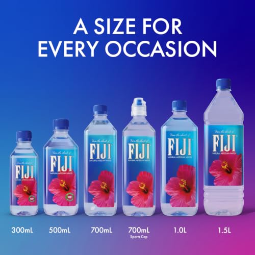 Image of FIJI Natural Artesian Bottled Water 1.5 Liters / 50.7 Fl Ounce (Pack of 12) - 100% Natural Electrolytes