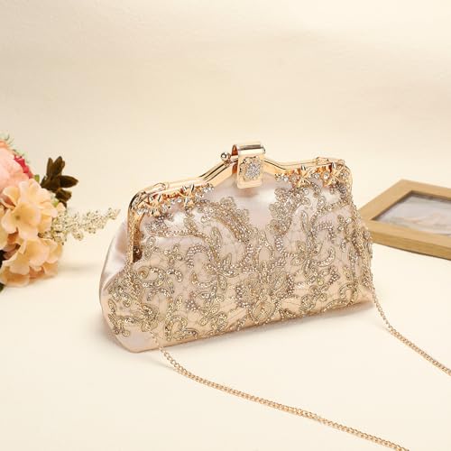 Image of UBORSE 1920s Vintage Clutch Purse Beaded Evening Bag for Women Formal Bridal Sequin Handbag Clutch for Wedding /Prom /Cocktail | 1920s