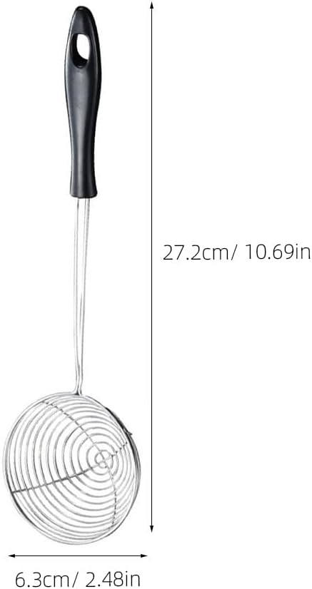 Hemoton Hot Pot Spoon Set Stainless Steel Food Strainer with Fine Mesh Ergonomic Handle Kitchen Gadget for Draining Oil Water Tea and Noodles 4 pack image 2