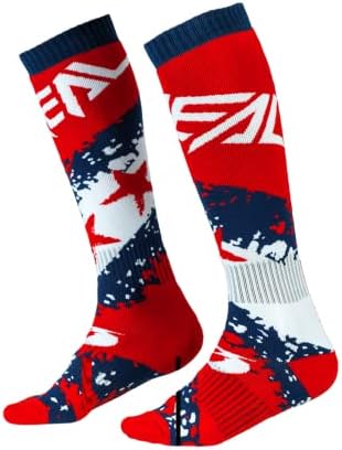 O'Neal PRO MX Adult Sock STARS, Red/Blue, One Size