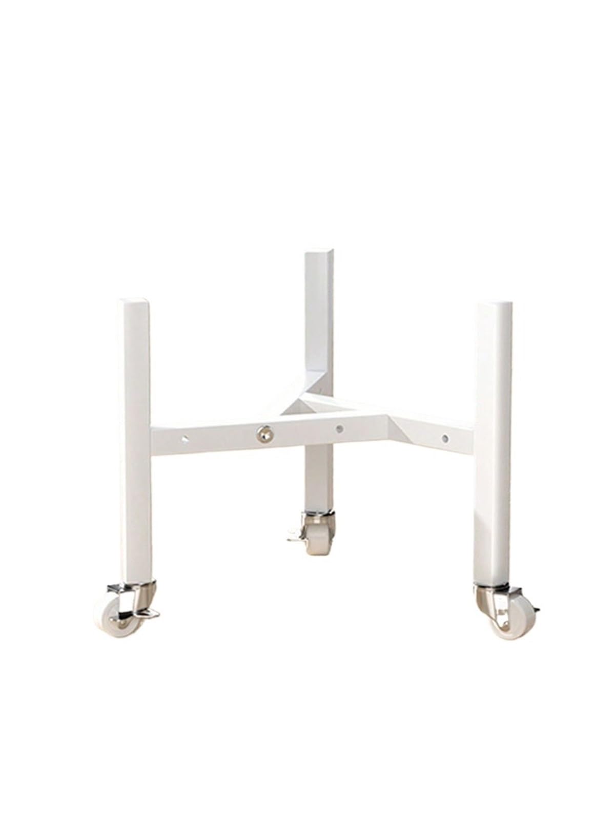WEQYFDC Plant Stand Riser Adjustable Plant Stand Fits Pot Metal Planter Easy Assembly Expandable Shelves Furniture(White 20CM wheels)