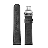 Compatible con el reloj de nailon la serie Seiko correa repuesto para viento para deportes al aire libre SRPC31J1 SRPC63J1(Black Silver B,21mm)