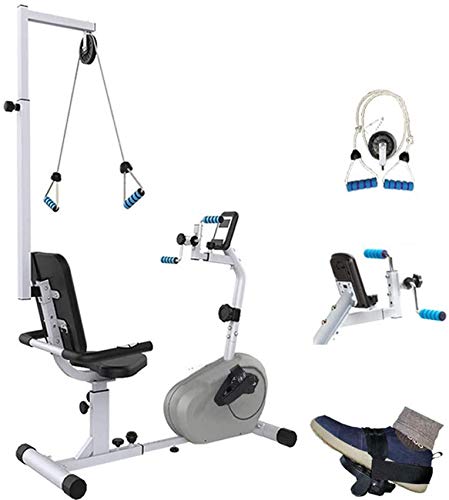 Image of Rehabilitation Bike Multifunction Arm & Leg Pedal Exerciser Machine Adjustable Fitness Equipment for Seniors Elderly with Reversible Armrests and Seat Belts
