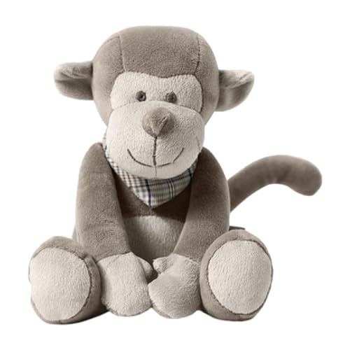 Peluche singe douce avec écharpe pour s'endormir sereinement