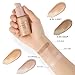 2 Pack PHOERA Skin Glow Tint Foundation,Natural Radiant Flawless Filter Effect Silk Perfect Illuminating Foundation. (03 Medium &04 Deep)