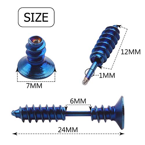 BronaGrand 5 Pairs Men Unisex Stainless Steel Piercing Cross Screws Hoop Earrings Ear Stud2