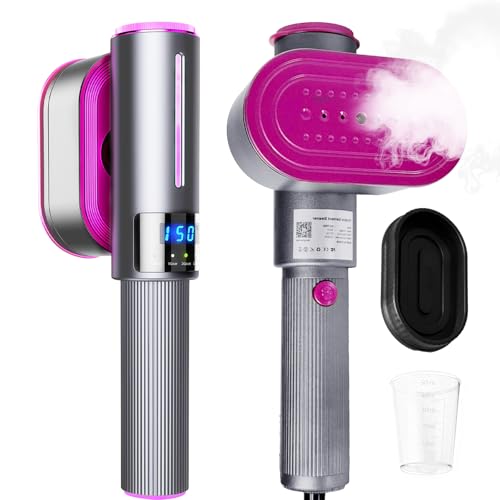 Handheld Steamer for Clothes, Portable Garment Steamer with 90° Rotatable Head, 3-Second Fast Heating (150°C), Dry & Steam Iron, Large Smooth Panel, Big Water Tank for Travel & Home Use