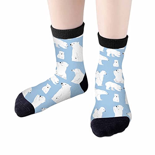 Image of Red Striped Crew Socks for Woman Size 6-8 Christmas Tree Moose Snowflake Dots Lines Girls Socks