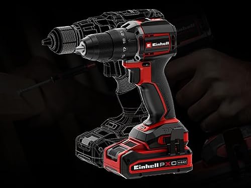 Einhell Professional Taladro percutor a batería - Detalles del motor, portabrocas y componentes internos