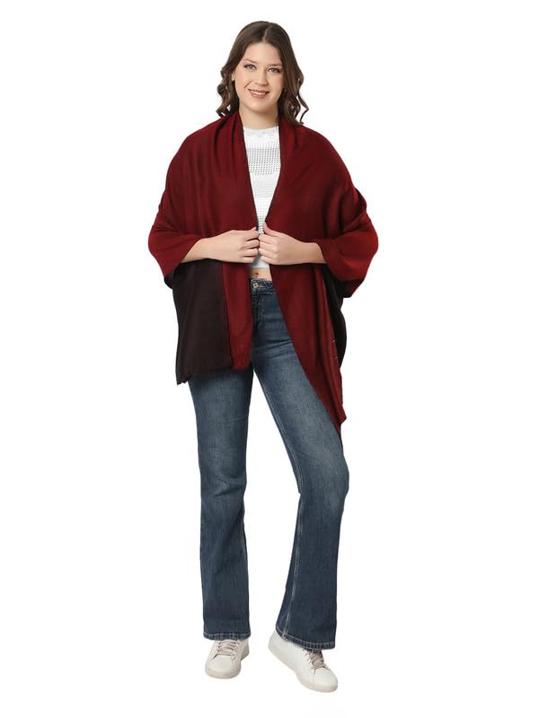 Ultra fine Wool Tensil (Pashmina) Super Soft Reversible Stole Shawl Scarf Wrap for Women (Size: 80x28 Inches)2