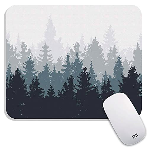 Armanza Square Mouse Pad Forest, Personalized Premium-Textured Custom Mouse Mat Design, Washable Mousepad Cloth, Non-Slip Rubber Base Computer Mouse Pads for Wireless Mouse