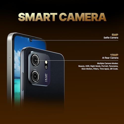 Image of Lava Bold N2 Lite (Nilgiri Blue, 3 GB RAM, 64 GB Storage) | 6.75 inch HD+ Display | 13MP AI Dual Rear Camera | 5000 mAh Battery | Secure Face Unlock | Fingerprint Reader | Charger & Phone-Cover in Box