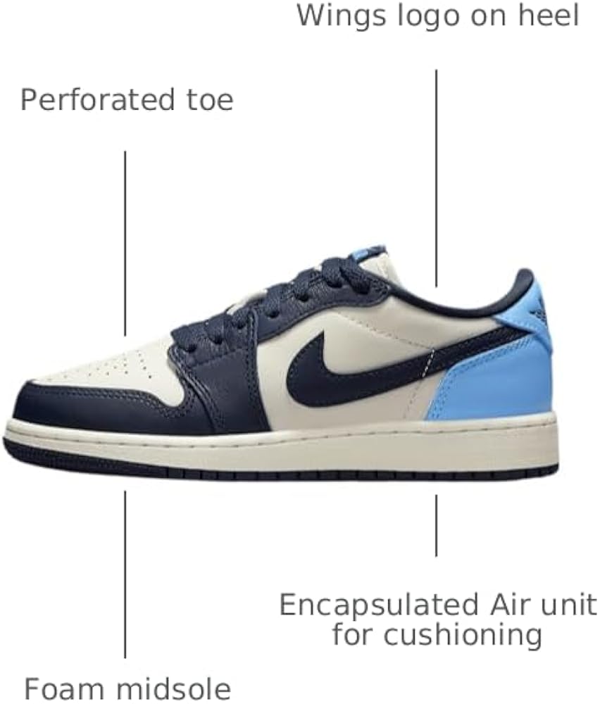 Amazon.com | Air Jordan 1 Low OG Obsidian Big Kids' Shoes (CZ0858