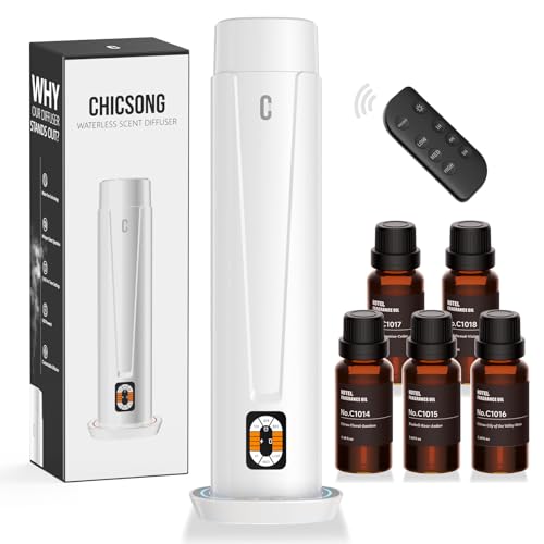 Waterless Essential Oil Diffuser with Remote and LED Light