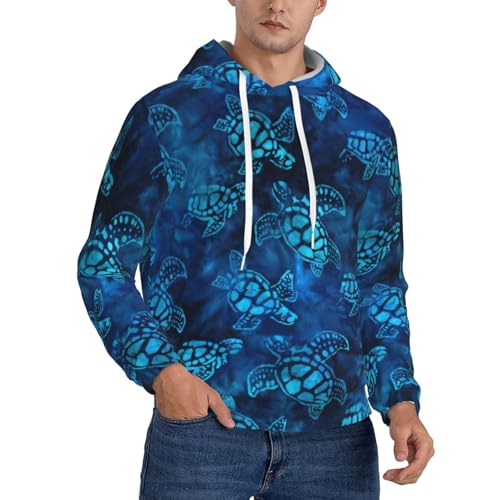 Sweat à capuche tortue homme pull cordon serrage manches longues usage quotidien