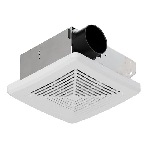 JULLISON 50CFM Bathroom Exhaust Fan: Retrofit Ceiling Bath Vent Fan with Grille, Wall Mount Ventilation Fan for New Building Multi Family, Condo, Apartment and Hotel, ETL, White, 1 Pack