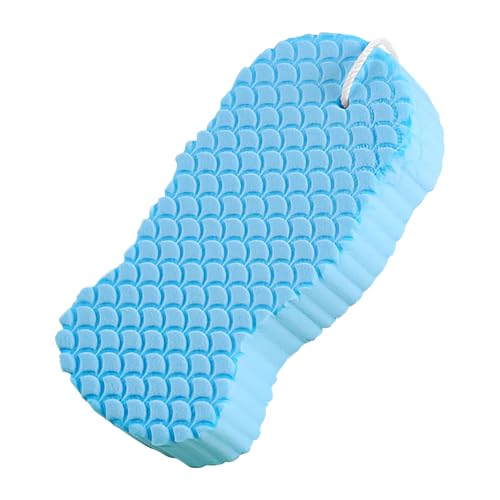 バススポンジ - バックスクラビング用の再利用可能なスポンジ|すべての年齢に優しい、旅行に優しい、スパ、家、バスルーム、バスタブ、旅行、または日常の使用のための柔らかいテクスチャーの準備、12x6x2.3cm