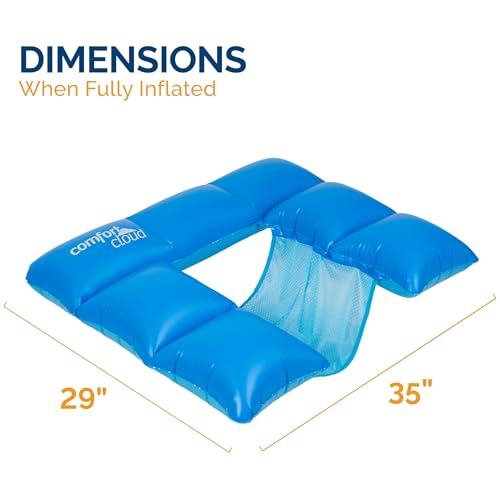 Swimways Comfort Cloud Sling Seat Pool Chair with Fast Inflation & Arm Support, Inflatable Pool Floats for Adults - image 6