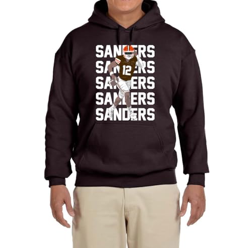 Brown Shedeur Sanders Text Pic Hooded Sweatshirt