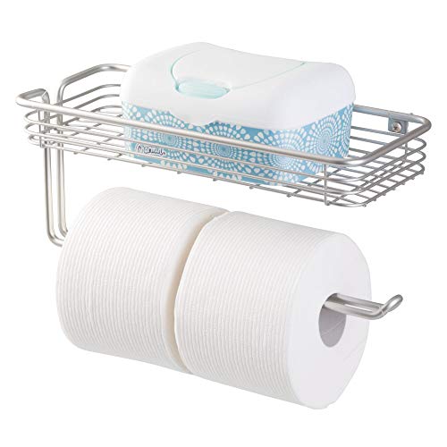 Idesign Classico Steel Wall Mounted Paper Towel Holder With Shelf Paper Towel Dispenser For Kitchen, Bathroom, Laundry Room, Garage, Office , Satin #TOP5