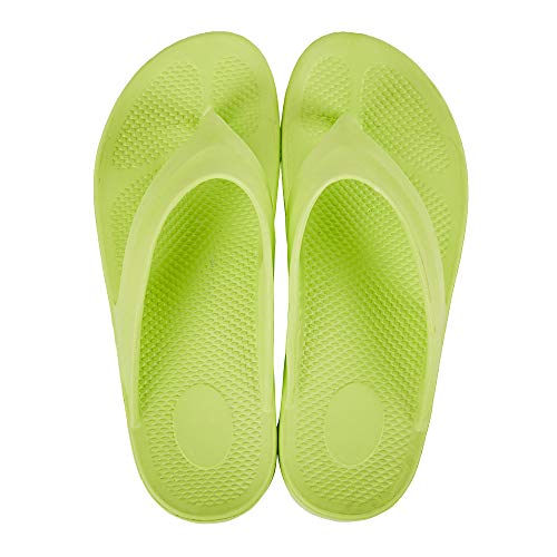 Funkymonkey Women's Thong Flip Flop Ultra Soft Arch Support Sandals (7 M Us, Lemon) #TOP3