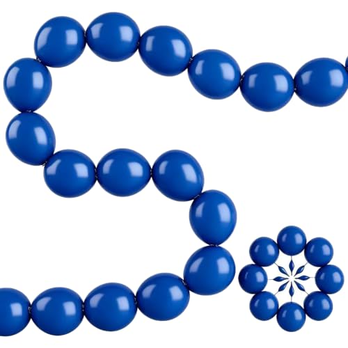 Image of Blue Link Balloons 10 Inch 120 Pcs Latex Linking Balloons for Birthday Wedding Party Festival Decorations
