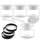 Cosywell Travel Containers Cream Jars for Toiletries 4oz 4 Pack Travel Accessories Leakproof Plastic Jars Round for Cosmetics Lotion Face Makeup