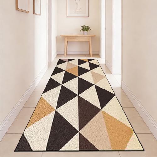Alfombra larga de pelo corto ideal para decorar una entrada moderna y cocina transitable suave 3