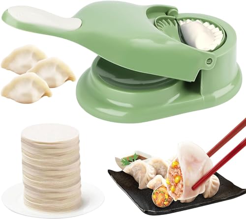 Dumpling Maker 2-in-1 Ravioli Maker Manual Dumpling Maker Machine Kitchen DIY Dumpling Making Tool Dumpling Skin Wrapper Mould Dough Press Maker Baking Pasty Maker Machine