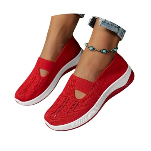 Womens Shoes Dressy Casual Flats Slip On Sneakers for Women with Arch Support Orthopedic Walking Shoes for Plantar Fasciitis Fashion Tennis Work Shoes
