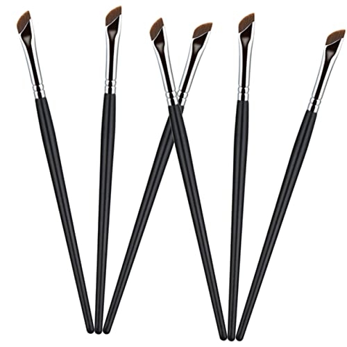 Générique 6 Pièces Brosse à Sourcils Lèvre Œil Pinceau De Maquillage Femme Pot D'eye-liner En Gel Correcteur De Sourcils Pinceau De Maquillage Fin Eye-liner Gel Doublure Palette Bois